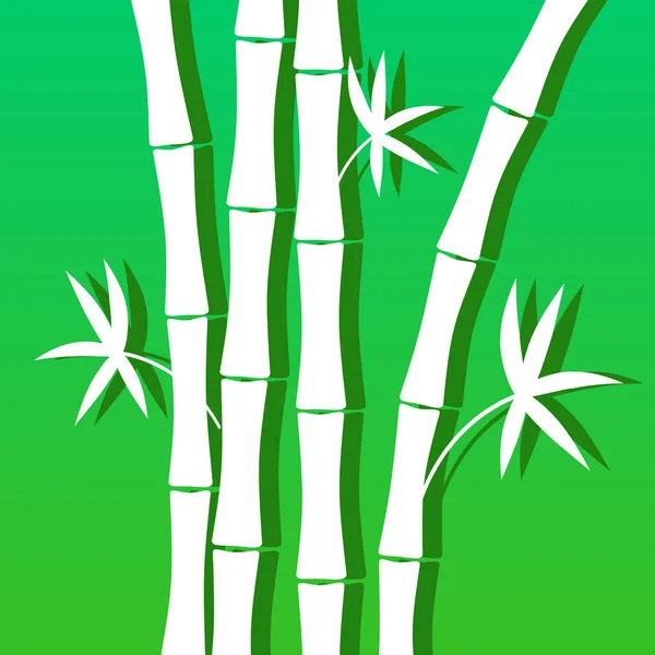 Fond Bleu Vert Avec Bambou Pour Décoration Des Bannières Dépliants — Image vectorielle