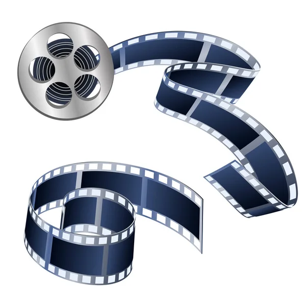 Vectorillustratie Van Videobanden Films Geïsoleerd Een Witte Achtergrond Wordt Gebruikt — Stockvector
