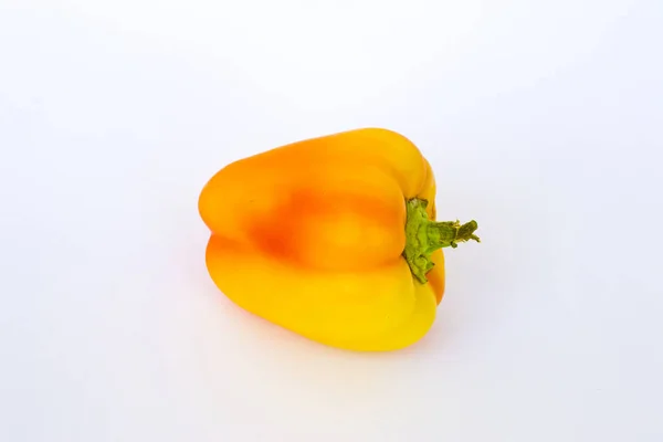 Yellow Orange Pepper Isolated White Background Used Decoration Element — Stock Photo, Image