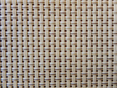 bej kumaş plastik kafes, kılavuz doku Close-up; yatay ve dikey iç içe satır deseni arka plan olarak kullanılabilir 