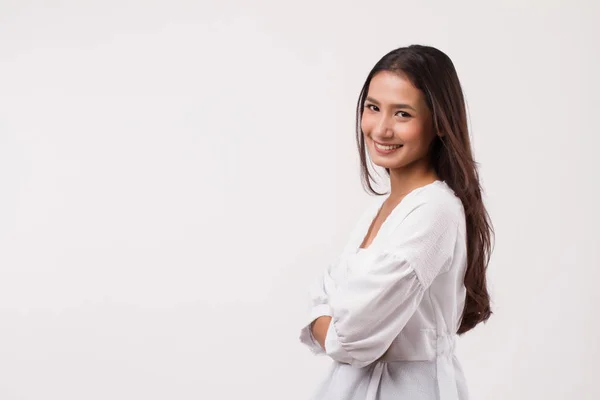 Happy Smiling Asian Woman Portrait — Stock Photo, Image