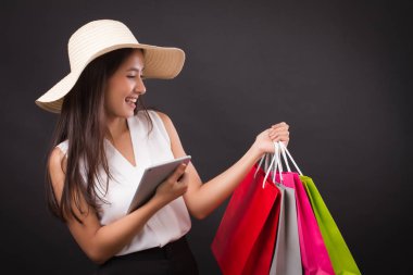 bilgisayar tablet, alışveriş online alışveriş kadınla