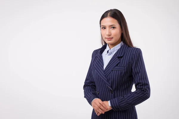 Educado Confiante Mulher Negócios Isolado — Fotografia de Stock