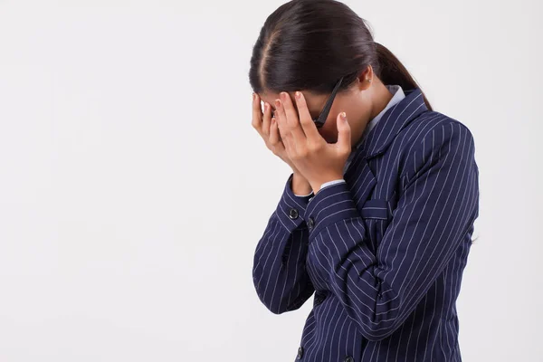 Failed Asian Business Woman Face Palm — Stock Photo, Image