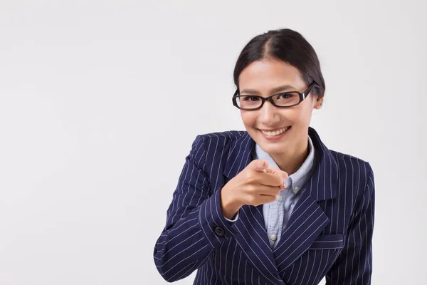 Business Woman Pointing You — Stock Photo, Image