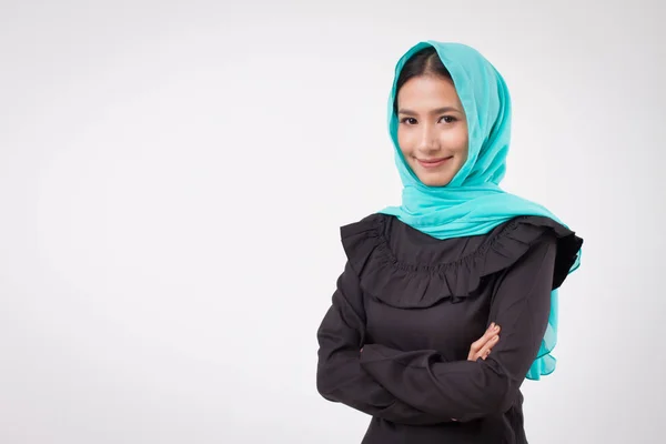 Feliz Sorrindo Confiante Indiano Asiático Mulher Retrato Relaxado Positivo Feliz — Fotografia de Stock