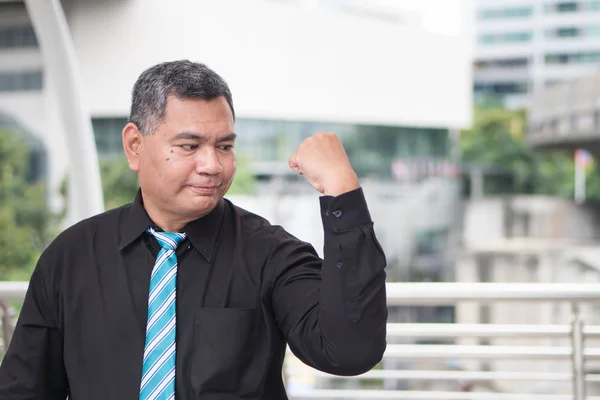 Fuerte Éxito Viejo Sureste Hombre Negocios Retrato Feliz Fuerte Exitoso —  Fotos de Stock