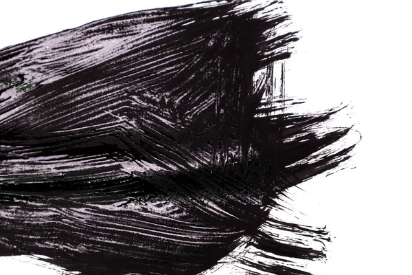 Izole Arka Plan Üzerinde Siyah Fırça Darbesi — Stok fotoğraf