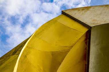 Mimari soyut satırlarda. modern mimari detay. Zarif çağdaş iç / kamu Binası parçası