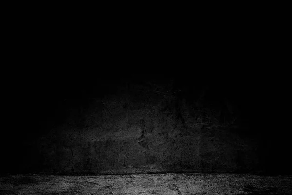 Arka Plan Siyah Oda Karanlık Beton Duvar Zemin — Stok fotoğraf