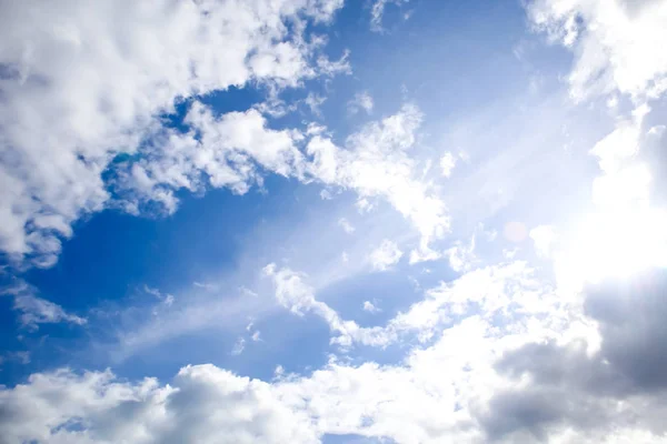 Résumé Nuage Naturel Sur Fond Ciel Bleu — Photo