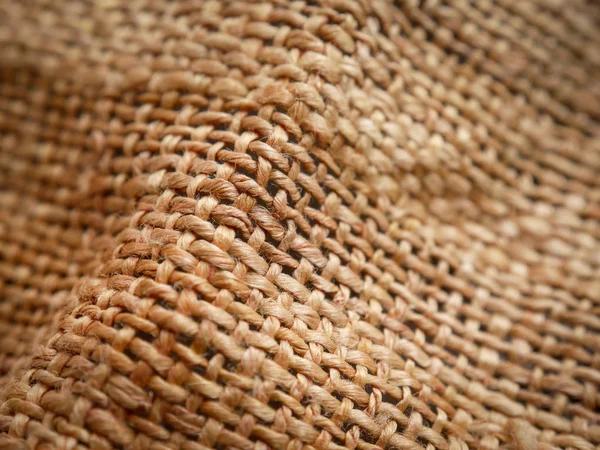 Close Van Bruine Zak Textuur Achtergrond Soft Focus Sea — Stockfoto
