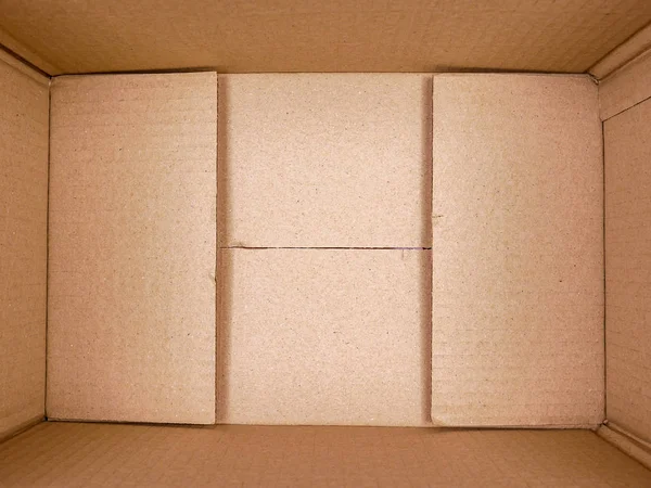 texture background brown paper box , Empty open rectangular cardboard box