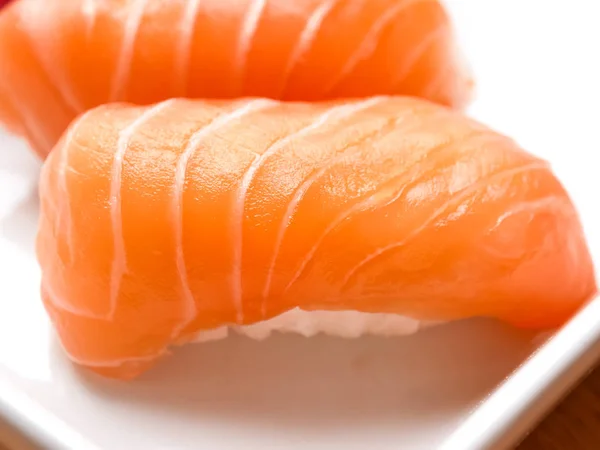 Japans Eten Sushi Zalm Tonijn Heerlijke — Stockfoto