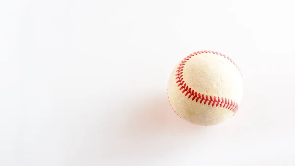 Sport Sprzęt Stary Baseball Białym Tle — Zdjęcie stockowe