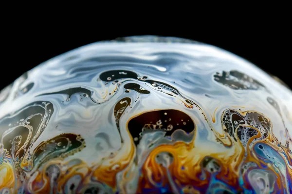 Medio Jabón Bubble Ball Semicírculo Fondo Abstracto Modelo Espacio Planetas — Foto de Stock