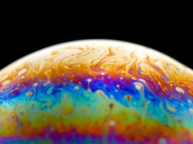 Yarım sabun köpük topu soyut arka plan yarım daire. Uzay ya da gezegenlerin kozmik modeli