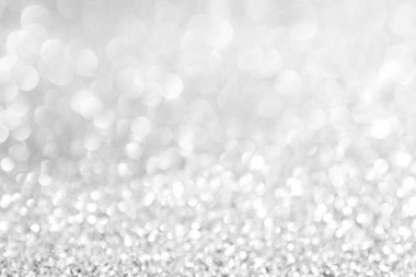 Noel bokeh arka plan beyaz gümüş ışıkları