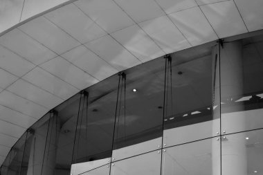 Arka plan mimarisi hatları. modern mimari detay