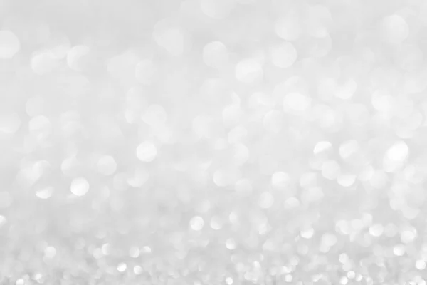 Astratto Sfondo Bianco Argento Luci Natale Bokeh — Foto Stock