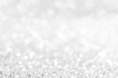 Noel bokeh arka plan beyaz gümüş ışıkları