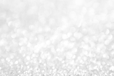 Noel bokeh arka plan beyaz gümüş ışıkları