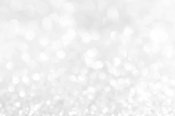 Abstrato Fundo Branco Luzes Prata Natal Bokeh — Fotografia de Stock
