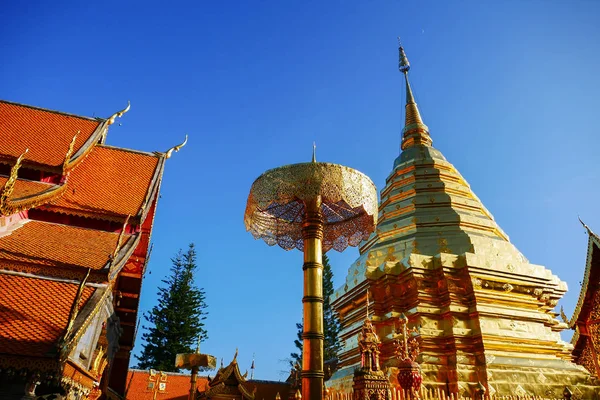 Wat Phra Doi Suthep Turistickou Atrakcí Města Chiang Mai Thailand — Stock fotografie