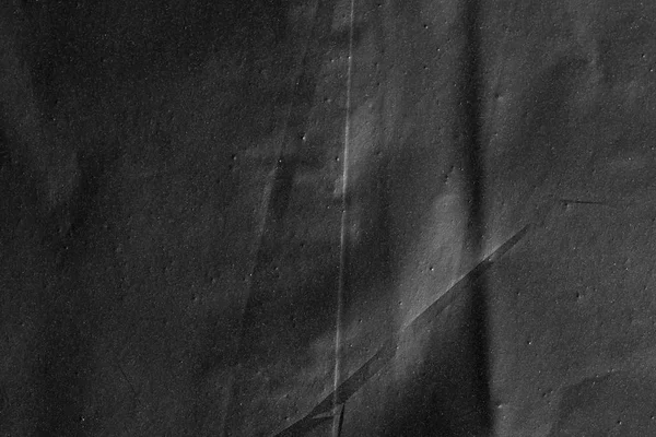 Fondo Abstracto Arrugado Película Plástico Textura Bolsa Basura Negro —  Fotos de Stock