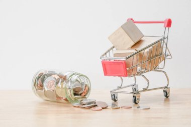 İş finansmanı. Yatırım konsepti için para biriktir.