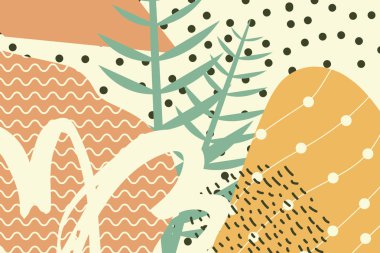 arka plan yaratıcı doodle sanat başlığı farklı şekil ve dokular ile