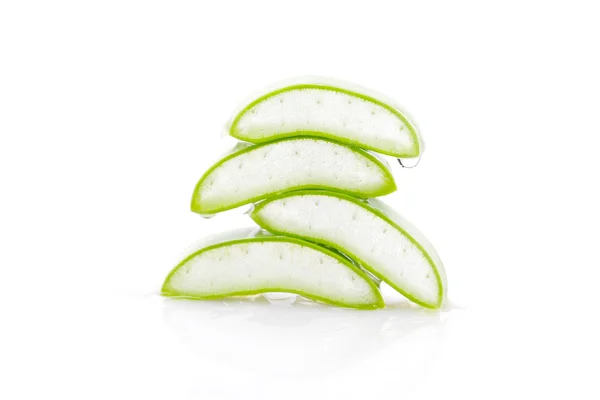 Aloe vera slice on white background — Stock Photo, Image