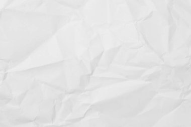 Beyaz buruşmuş kağıt doku arkaplanı