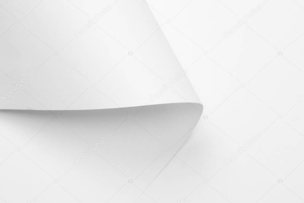 twisted white paper sheets background texture for design