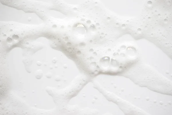 Abstract background white soapy foam texture. Shampoo foam with — Stock Photo, Image