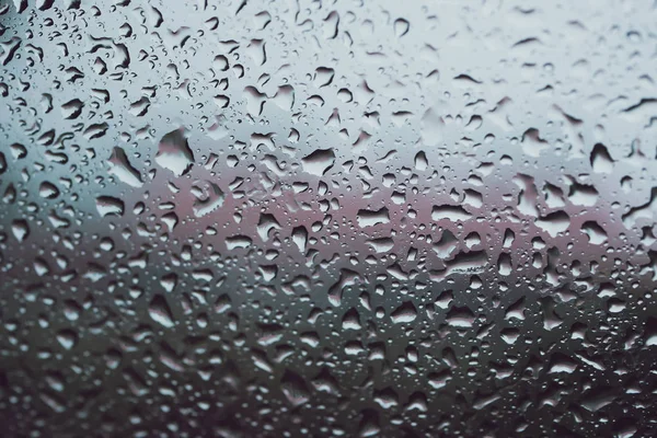 Textura fundo gotas de chuva em vidro — Fotografia de Stock