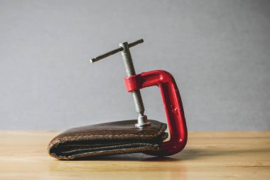 Finansal güvenlik cüzdan kilidi yatırım Mortgage kavramı için tasarruf 