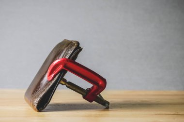 Finansal güvenlik cüzdan kilidi yatırım Mortgage kavramı için tasarruf 