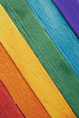 tasarım için gökkuşağı bayrağı ahşap tahta Doku arka plan