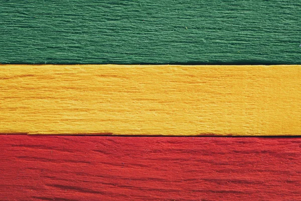 Background wood green, yellow, red old retro vintage style, rasta reggae flag — Stock Photo, Image