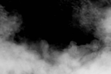 abstract background smoke curves and wave on black background clipart