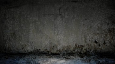 Stüdyo odası ve spot ışık çimento zemin arka plan. Karanlık arasında