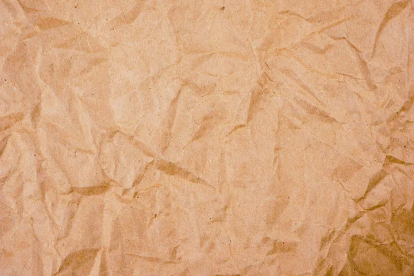 Background old brown crumpled paper texture — Stock Photo, Image