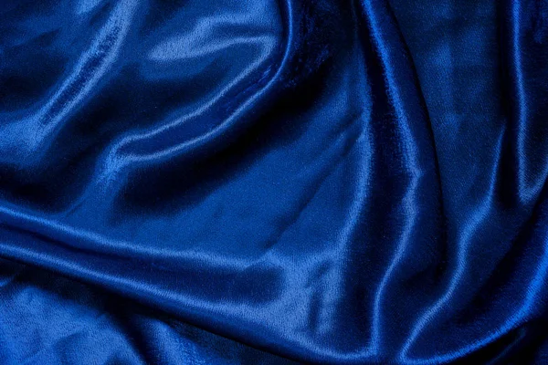 Blue fabric cloth background texture — Stock Photo, Image