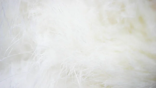 白い生地の背景、白い布と柔らかい白い毛皮 — ストック写真