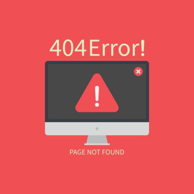 404 hata sayfası bulunamadı, kayıp, üzgünüm, ağ, hata konsepti, vektör illüstrasyon tasarımı