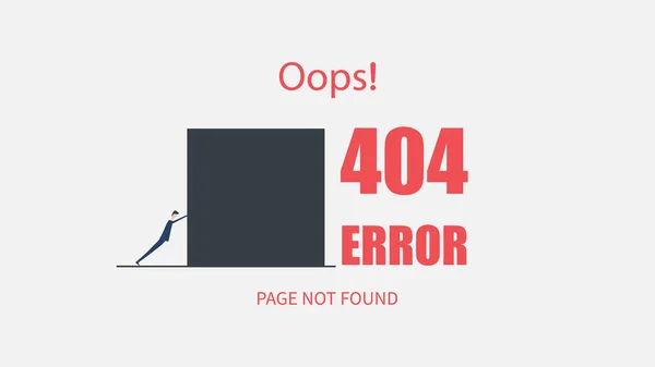 404 Página Erro Não Encontrada Perdida Desculpe Rede Conceito Erro — Vetor de Stock