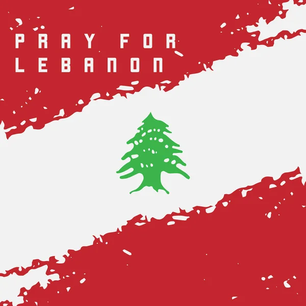 Pray Lebanon Vector Design Map Pray Beirut Vector Illustration Design — Stock Vector