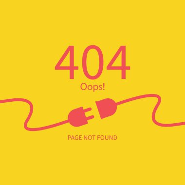 404 hata sayfası bulunamadı, kayıp, üzgünüm, ağ, hata konsepti, vektör illüstrasyon tasarımı