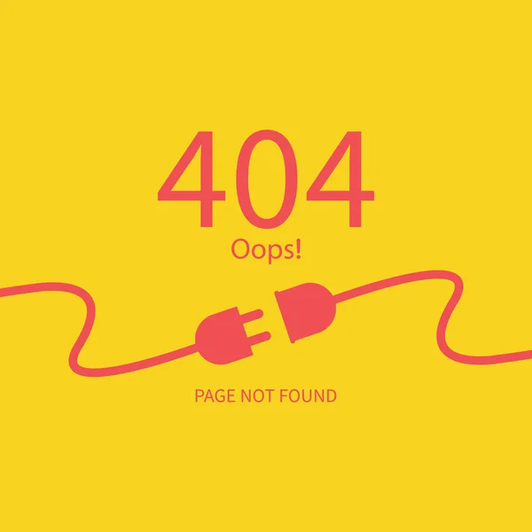 404 Error Page Found Lost Sorry Network Erro Concept Vector — Stock Vector